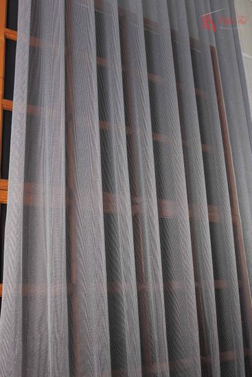 XL-Плотный тюль-сетка Грик (Графит)