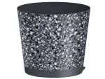 Горшок цветочный Stone Flower D120мм 0,75л с декором (серый)
