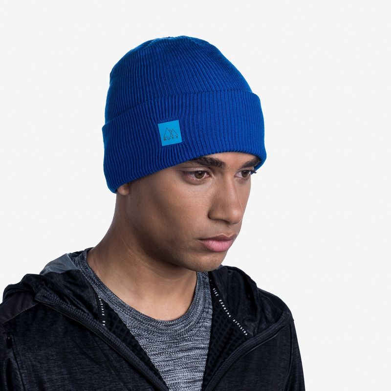 Шапка Buff Crossknit Hat Solid Azure Blue Фото 2