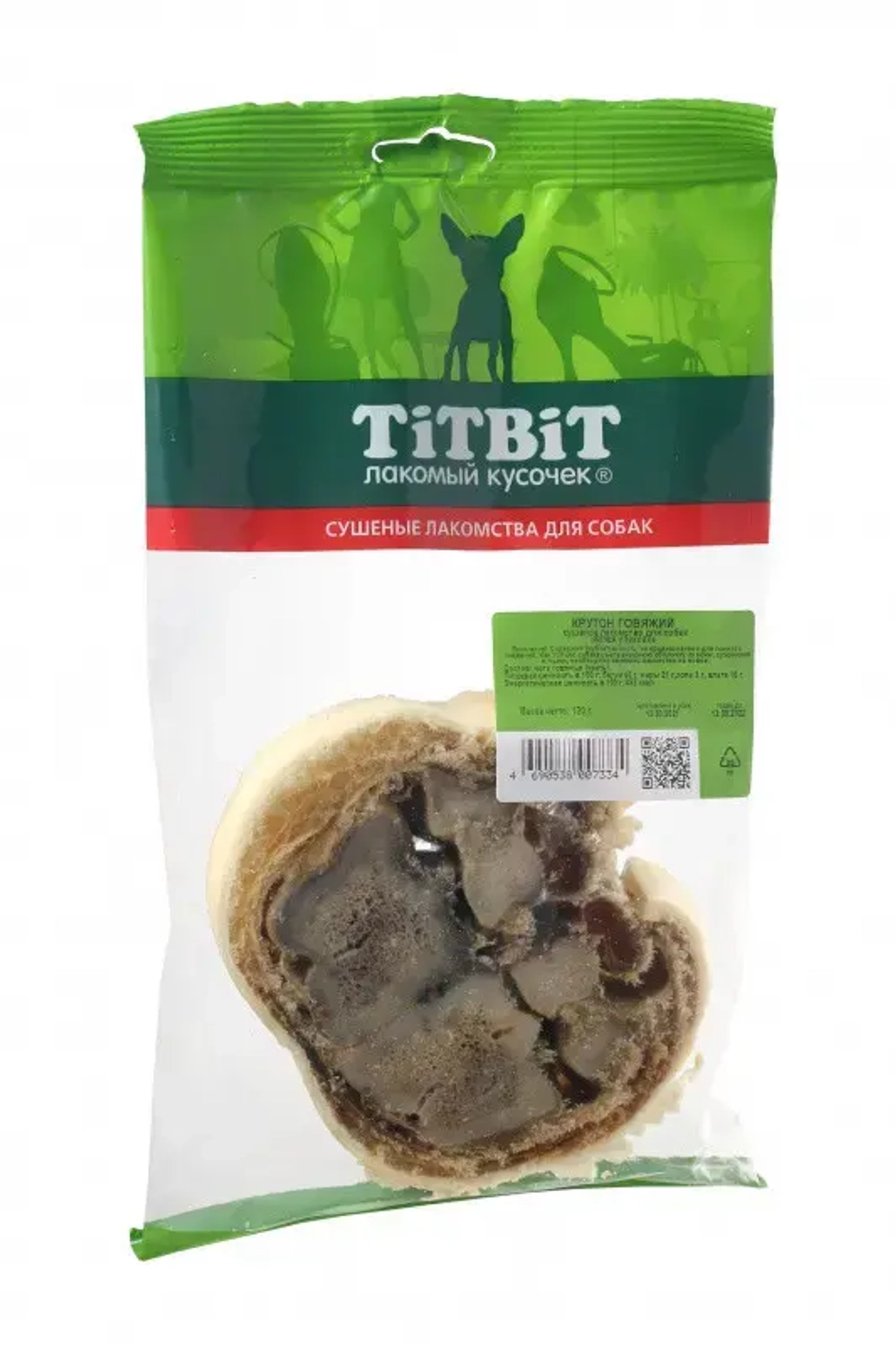 Titbit лакомство для собак крутон говяжий - 120 г