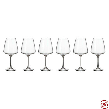 Набор бокалов для вина Crystalite Bohemia Corvus/naomi 570 мл (6 шт)