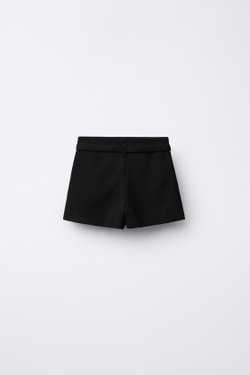 ZARA ЮБКА-ШОРТЫ С РЕМНЕМ, ЧЕРНЫЙ