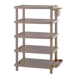 Этажерка для обуви "Элластик" узкая 5 полок 55*33*80 с подставкой для губки и зонта, цвет грэй