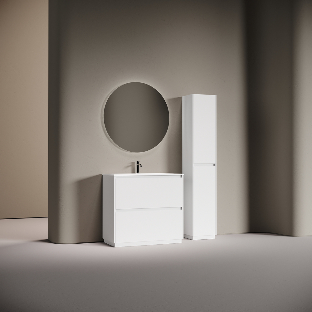 Тумба напольная Sancos Libra Floor с двумя ящиками890х450х840, белый глянец, LB90FW