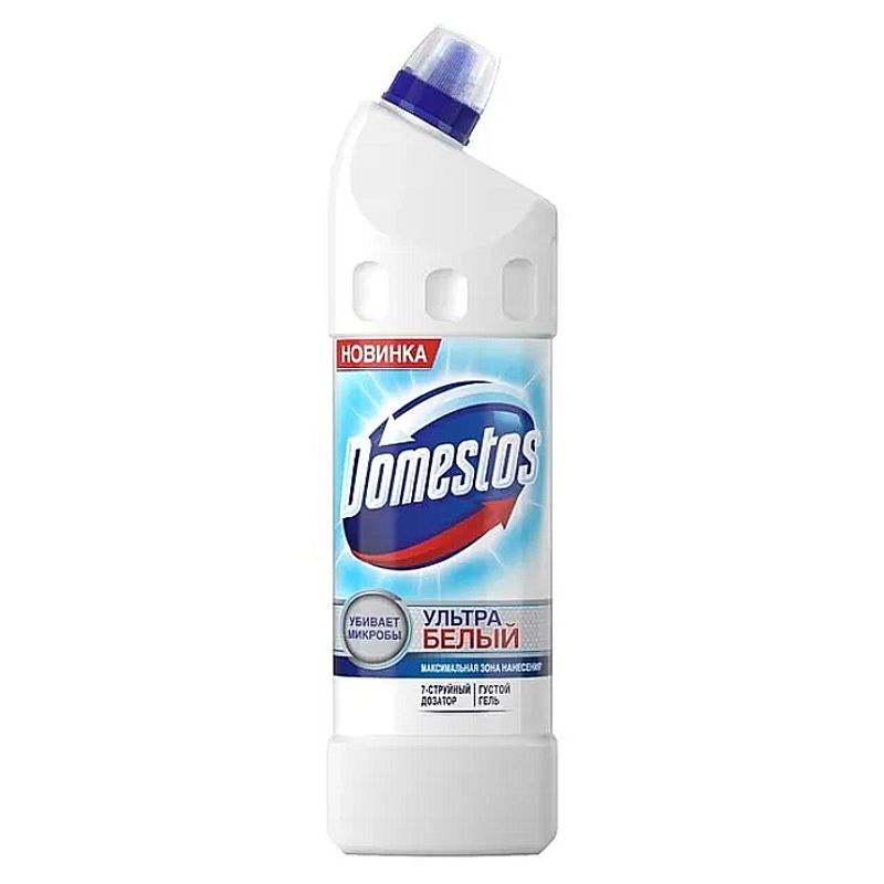 Средство для унитаза  Domestos ультра белый густой гель 1 000 мл/бут 12 бут/кор