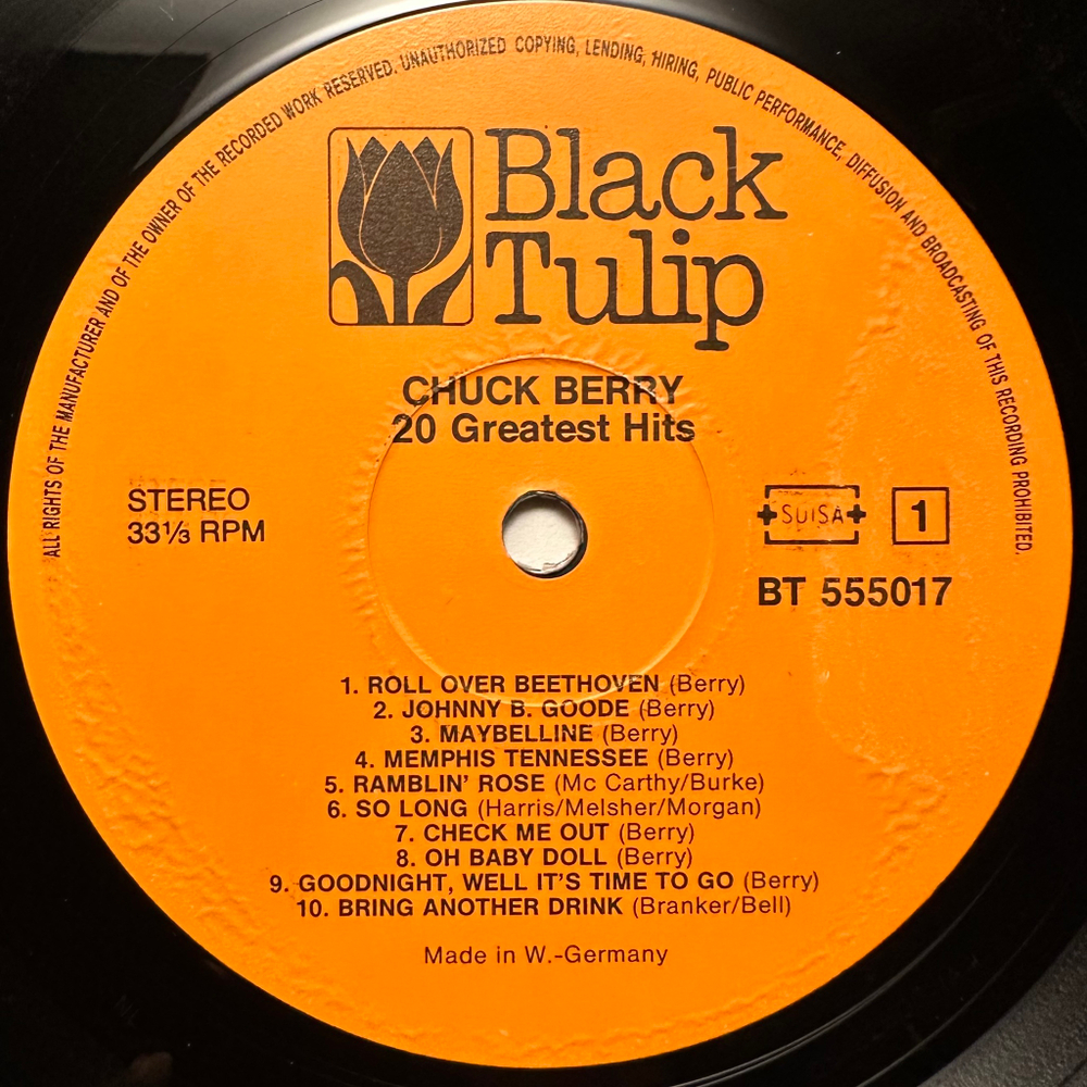 Chuck Berry- 20 Greatest Hits (Европа 1983г.)