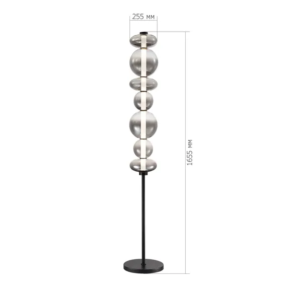 SL6119.405.40 Светильник напольный ST-Luce Черный/Дымчато-Серый LED 1*40W 3000K PERLINA