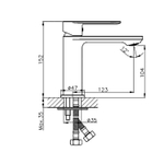 Смеситель для раковины 35к HB10590 HAIBA б/отв п/шпильку