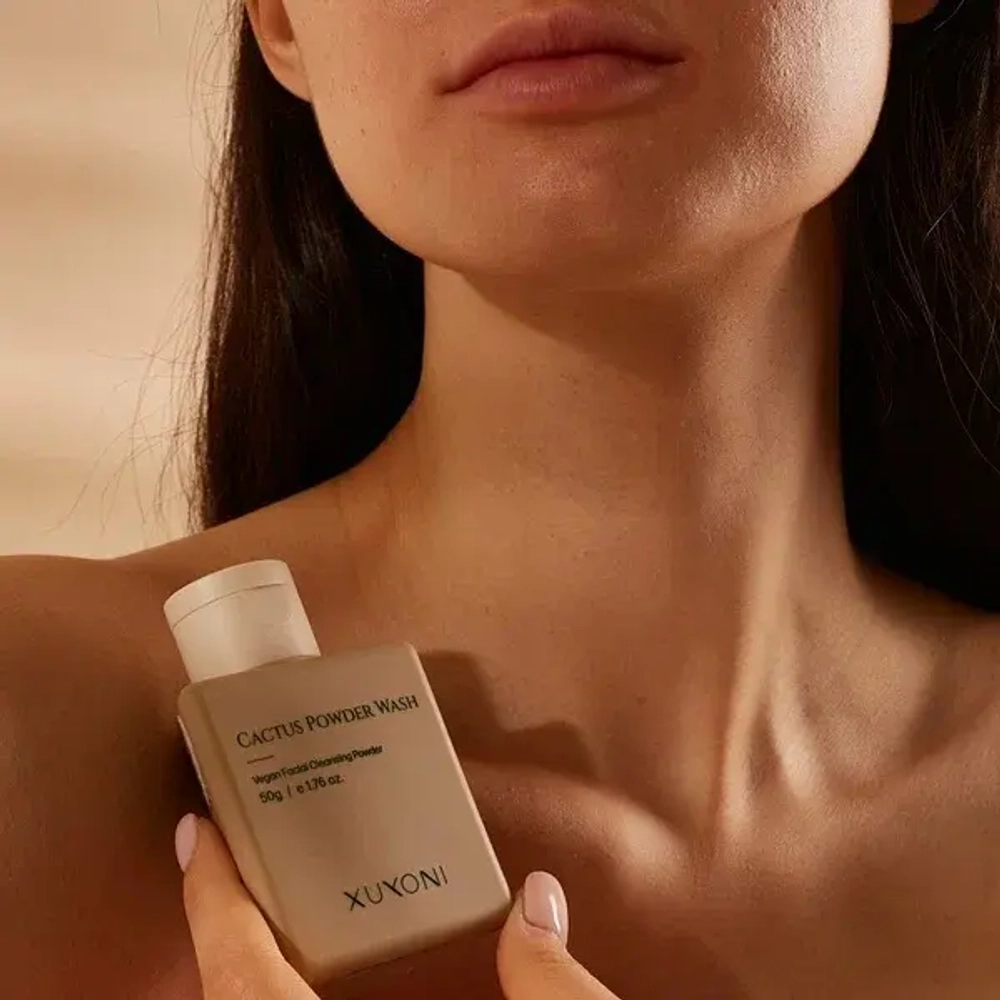 XUYONI Пудра для умывания с экстрактом опунции и коллагеном - Cactus Powder Wash,50 мл