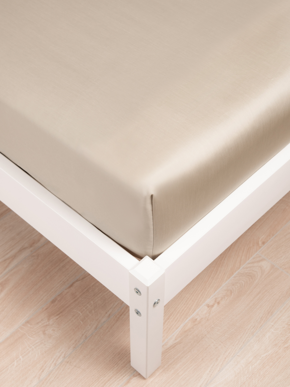 UTOPIA Простыня натяжная, сатин темно-бежевый