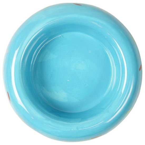 Mr.Kranch Миска "Bamboo" керамическая голубая на бамбуковой подставке, 250мл