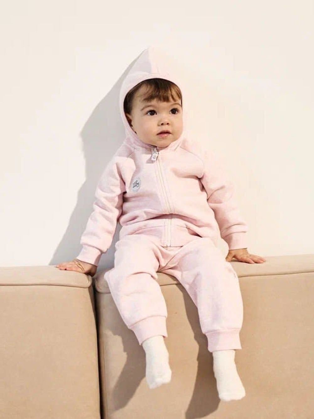 Костюм с толстовкой "Розовый меланж" утепленный 0+