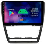 Магнитола для Skoda Octavia A5 2004-2013 (серебро/черный) - Roximo RM-3202 Android 12, 8-ядер, 4/64Гб, SIM-слот