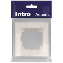 Рамка для розеток и выключателей Intro Accent 6-501-06 на 1 пост, СУ, перламутр