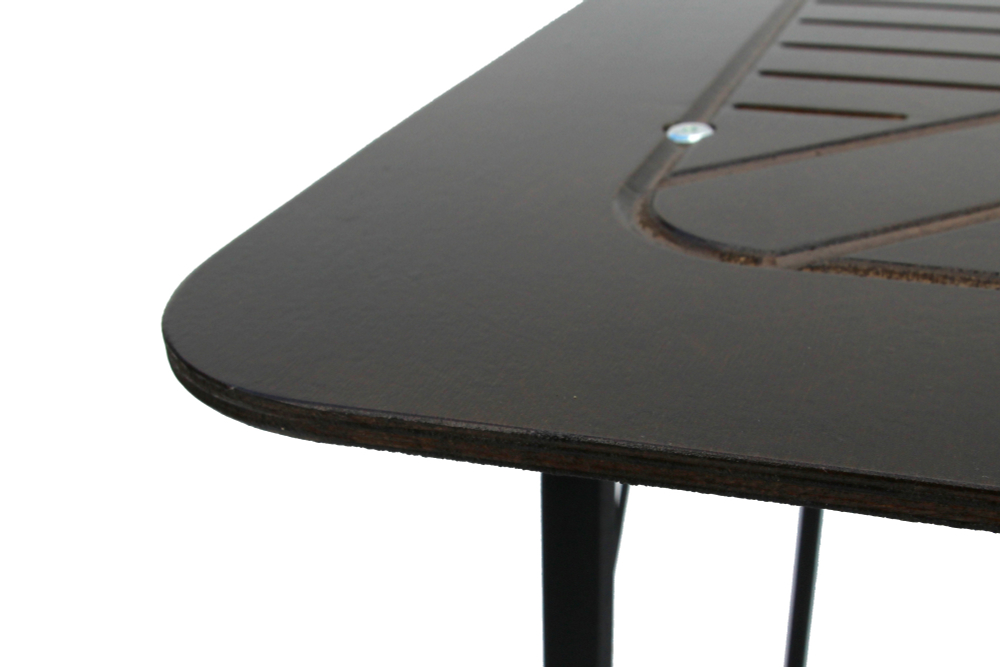 Стол к набору Комплект Агро Бистро арт.KA6273 квадратный (каркас черный, столешница коричневая)