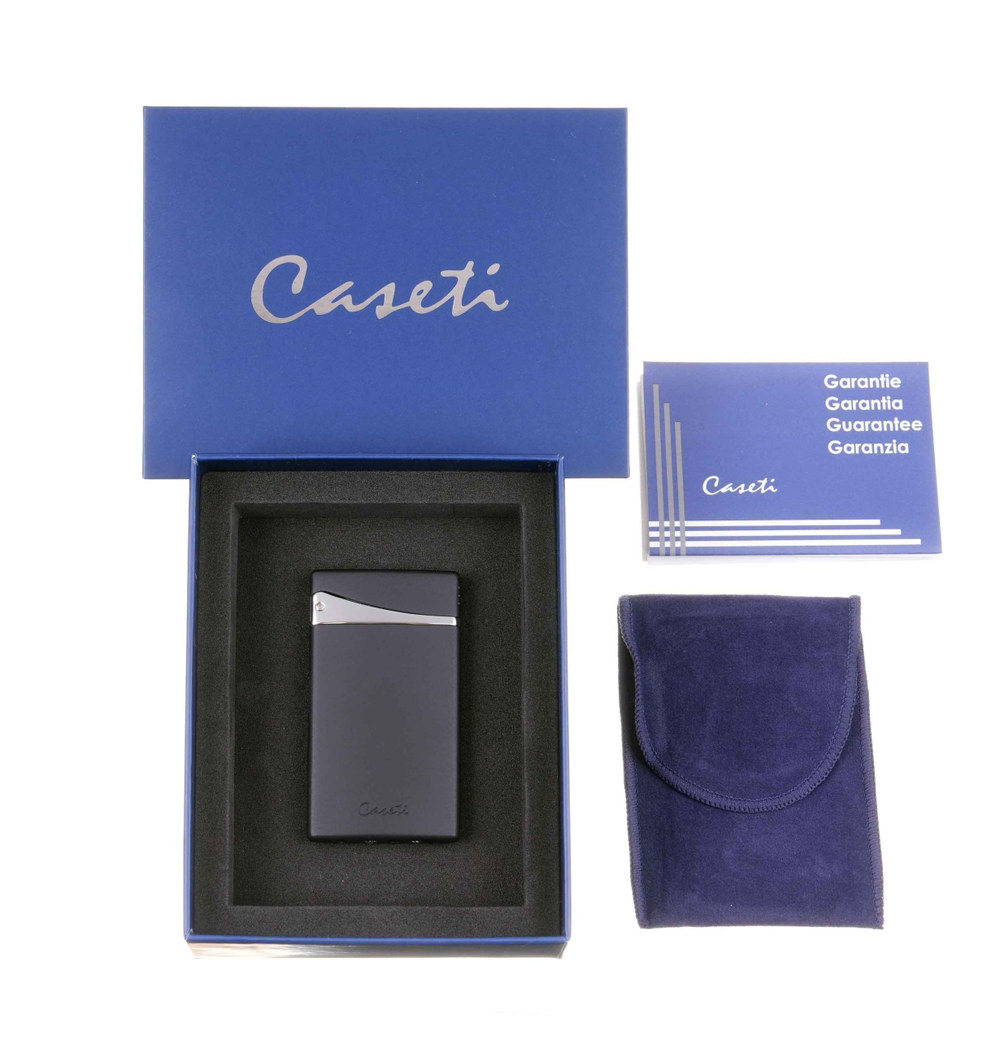 Зажигалка Caseti, турбо, плоское пламя, супертонкая, черная CA500-2