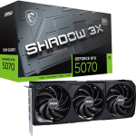 Видеокарта MSI GeForce RTX™ 5070 12G GDDR7 SHADOW 3X OC, 192-bit, 2557 МГц