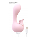 Розовый вибратор с вакуумным стимулятором Irresistible Mythical Pink IRR004PNK