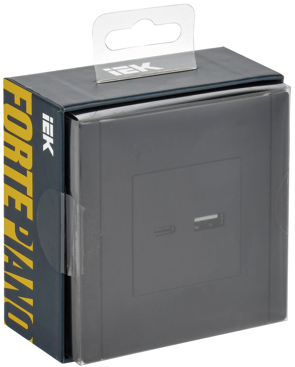 FORTE&PIANO Розетка USB A+C 18Вт FP151 черный IEK