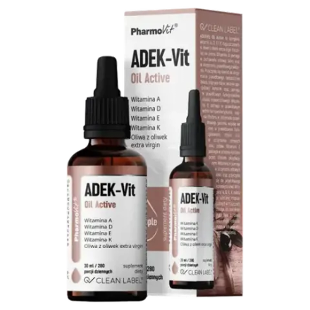 Pharmovit Clean Label ADEK-Vit Oil Active диетическая добавка, 30 мл