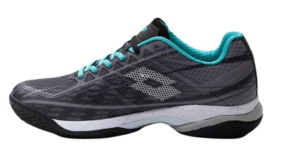 Мужские кроссовки теннисные Lotto Mirage 300 Clay - all black/all white/green