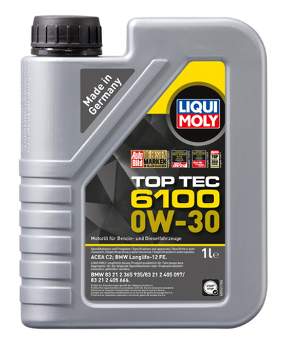яяМасло Liqui Moly Top Tec 6100 0W30 SP C2 (1л) синтетика для BMW