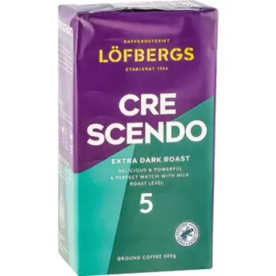 Кофе натуральный жареный молотый LOFBERGS CRESCENDO EXTRA DARK 500г