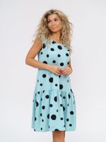 914 Сарафан "Горох/дымчато-голубой" SveTekst (Акция)