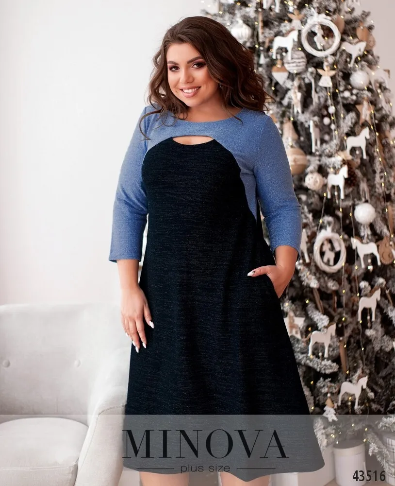 Платье 19-37-сине-голубой Minova