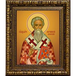 Ириней Лионский священномученик. Икона на холсте.