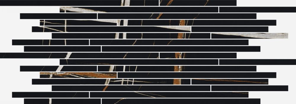 Мозаика Charme Deluxe Sahara Noir Strip Lux Mosaico 26x75