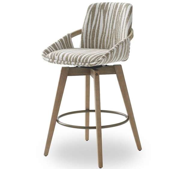 Крутящийся полубарный стул Veneto бежевый