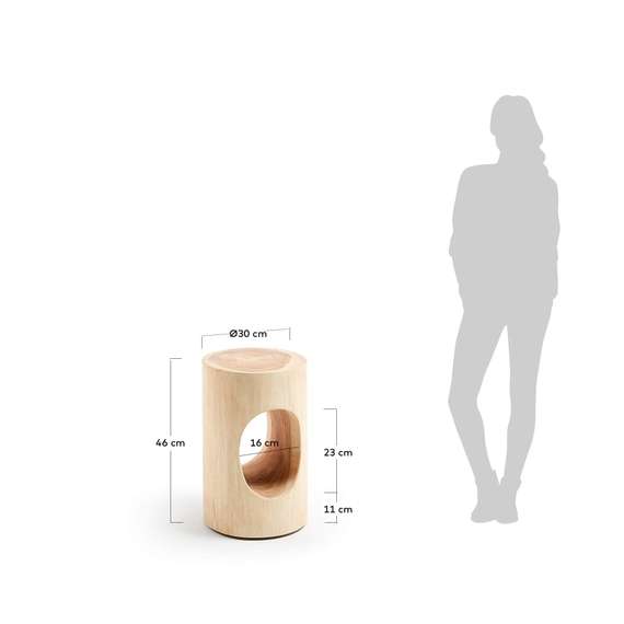 Приставной столик Halker Ø30 см из массива альбиции