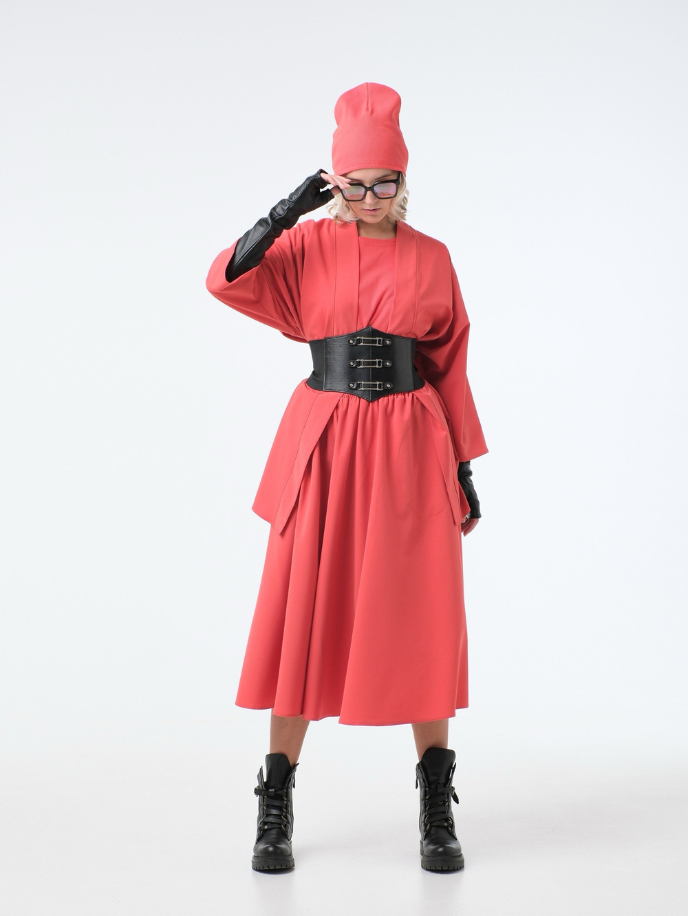 Юбка / коралл /80 см