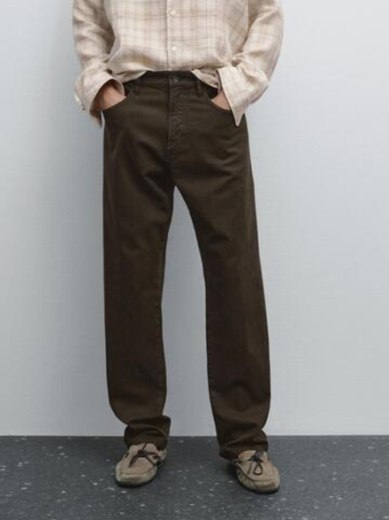 Massimo Dutti Зауженные джинсы, коричневый