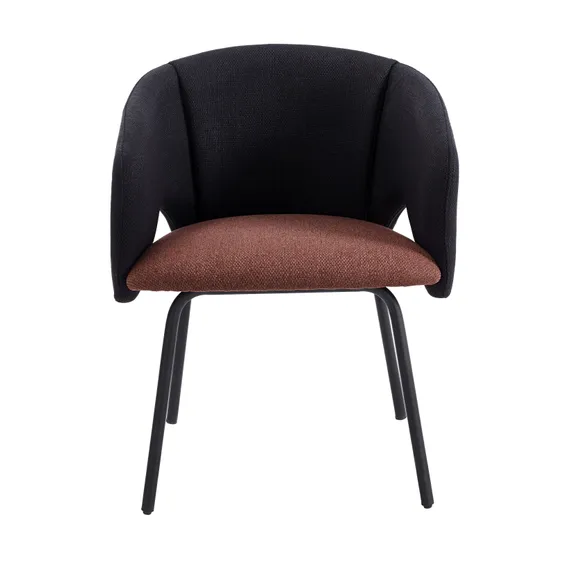 Стул обеденный Afrida рогожка черный бордо