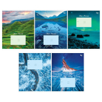 Тетрадь школьная А5 12л косая линия "Россия" (BG)