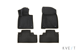 Коврики KVEST 3D в салон LEXUS RX (IV, IVr), 2015-2019, 2019-, 4 шт. (полиуретан, черный, бежевый) в коробе KVESTLEX00001K2