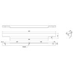 Ручка-профиль накладная L.496мм, отделка черный бархат (матовый)