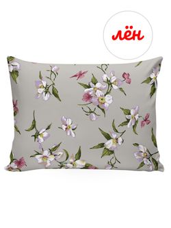 Наволочка комплект 2шт Сказка "Нарциссы" 50х70 см, лён