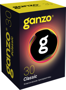 Презервативы Ganzo Classic, классические, латекс, 18 см, 30 шт