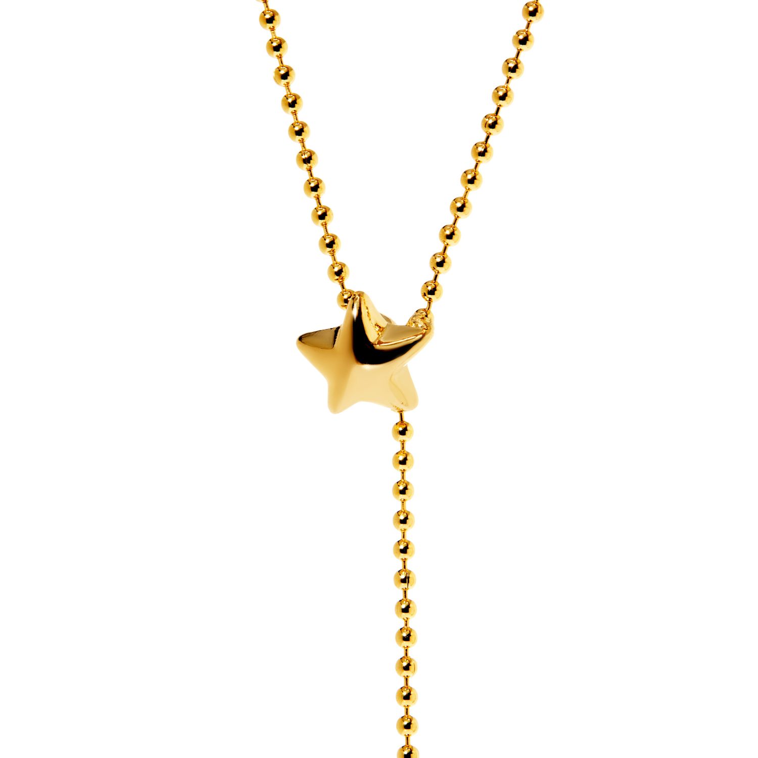 Колье Ball Chain Star Necklace - Gold