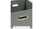 Набор складных коробок для хранения Home One, 30х30х30см, 3шт, металл. ручки, серый