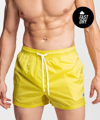 Пляжные шорты мужские Atlantic, 1 шт. в уп., полиэстер, желтые, KMB-188