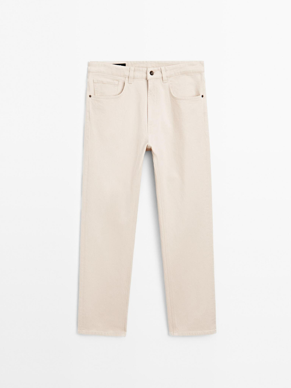 Massimo Dutti Зауженные джинсы, кремовый