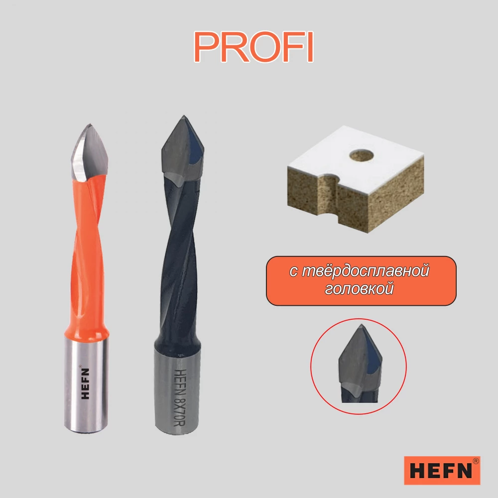 Сверло для сквозных отверстий 6×70 правое PROFI (HEFN)