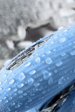 Голубой силиконовый вибратор с электростимуляцией TESLA G-POINT - 21 см. (Цвет: голубой)