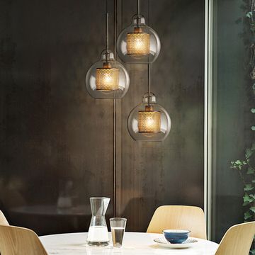 Стеклянный светильник подвес в стиле лофт CATCH F