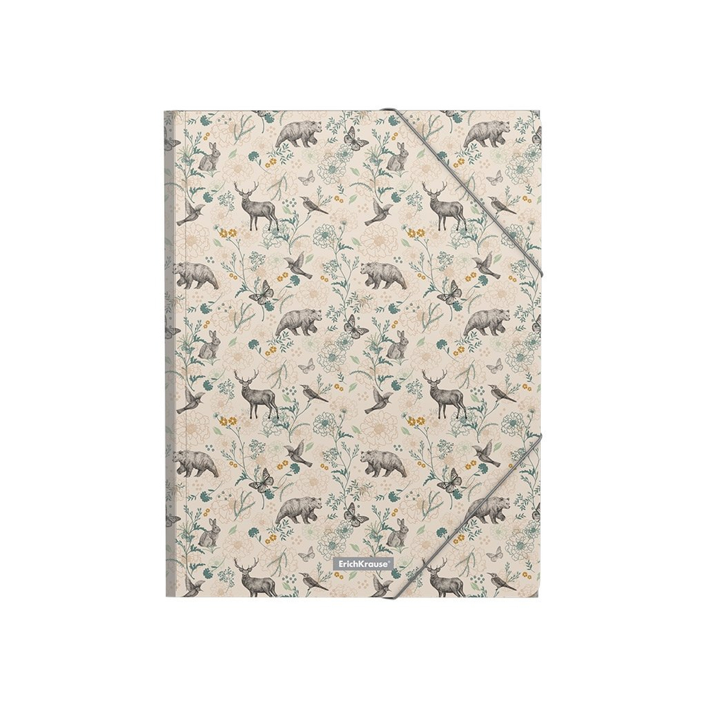 Папка на резинках Erich Krause, А4, 248х320х5 мм, 550 мкм, пластик, "Natural Life"