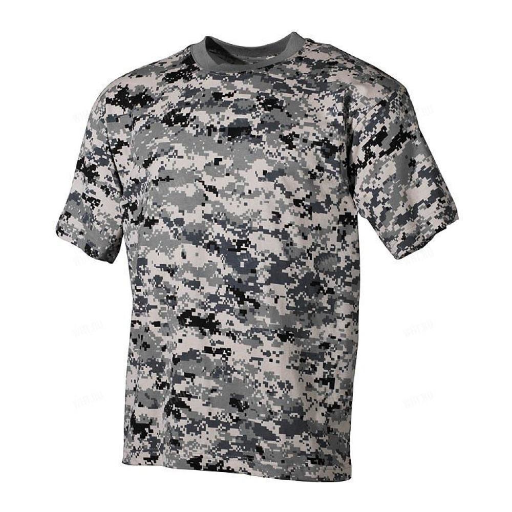 Футболка MFH US T-Shirt, 170g/m², камуфляж - Digital Urban